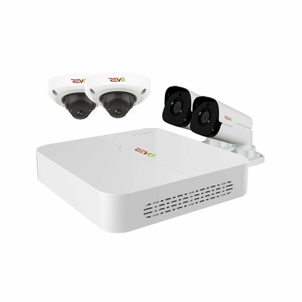 Revo America Ultra HD Audio Capable 8 Channel 2TB NVR Surveillance System with 4 4 Megapixel Cameras RU82D2GB2GA-2T